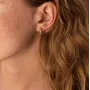 Серебряные серьги - пусеты Крестики 123249 Оникс