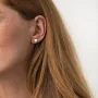 Золотые серьги - пусеты Сердечки с06192 Оникс