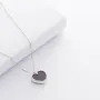 Серебряное колье с сердечком (оникс) 18793 Оникс 45