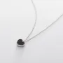 Серебряное колье с сердечком (оникс) 18793 Оникс 45
