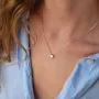 Колье Сердечко с фианитом (красное золото) кол02297 Оникс 45
