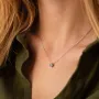 Колье Сердечко с фианитом (белое золото) кол02315 Оникс 45