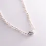 Серебряное колье Сердце с жемчугом 181234 Оникс 44