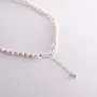 Серебряное колье Сердце с жемчугом 181234 Оникс 44