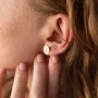 Золотые серьги - пусеты Кружочки с08037 Оникс
