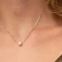 Колье Жемчужина на цепочке (белое золото) кол02289 Оникс 42