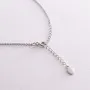 Серебряное колье Сердечко с фианитом 1090 Оникс 37
