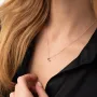 Колье Луна с фианитами (красное золото) кол02309 Оникс 45