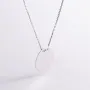 Колье Монетка в белом золоте кол02277 Оникс 45