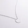 Колье Монетка в белом золоте кол02277 Оникс 45