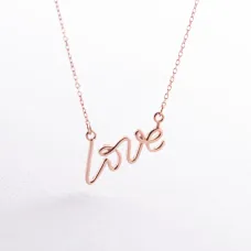 Колье Love в красном золоте кол02265 Оникс 45