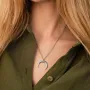 Серебряное колье Лунница 1086 Оникс 50
