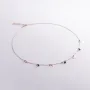 Золотое колье Сердечки с черными фианитами кол02272 Оникс 45