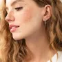 Серьги - пусеты с фианитами в серебре 4911 Оникс
