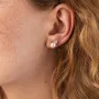 Серьги - пусеты с жемчугом и фианитами (желтое золото) с08033 Оникс
