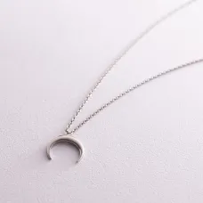 Серебряное колье Лунница 1085 Оникс 48