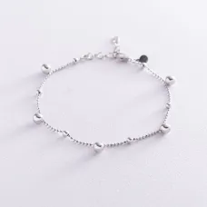 Серебряный браслет Шарики 141503 Оникс 20