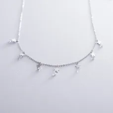 Серебряное колье Звездочки с фианитами 18776 Оникс 45