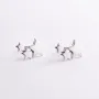 Серьги - пусеты Звездочки в белом золоте с08000 Оникс