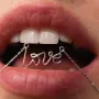 Колье Love в белом золоте кол02266 Оникс 45