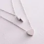 Двойное золотое колье Молния и сердечко кол02314 Оникс 45