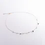 Колье Сердечки с черными фианитами (желтое золото) кол02271 Оникс 45