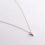 Колье Крестик в желтом золоте кол02268 Оникс 45