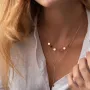 Двойное колье - галстук Монетки в красном золоте кол02284 Оникс 42
