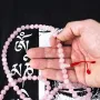 Чотки з натурального каменю Swayambhu ST Рожевий кварц 108 намистин 8.5 мм (27163)