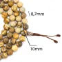 Чотки з піщаної пейзажної яшми HandiCraft 108 намистин 8.7 мм (27165)