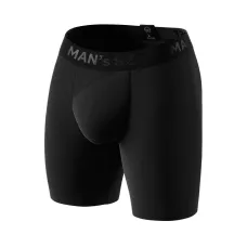 Мужские анатомические боксеры из хлопка Anatomic Long 2.0 Black Series черный MAN's SET 2XL