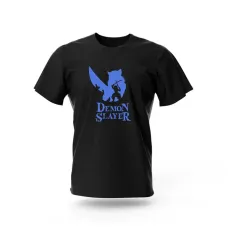 Футболка Fruit of the loom Иноске Хашибира Клинок Рассекающий демонов - Demon Slayer Черная 140 см (16576)