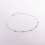 Колье Украинка в серебре (синие и желтые фианиты) 181225 Оникс 43