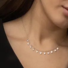 Серебряное колье с фианитами 18809 Оникс 41
