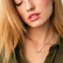 Серебряное колье Love с фианитами 1101 Оникс 40