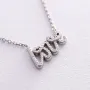 Серебряное колье Love с фианитами 1101 Оникс 40