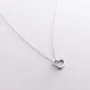 Серебряное колье Сердечко 181228 Оникс 47