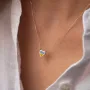 Колье С Украиной в сердце в красном золоте (голубая и желтая эмаль) кол02305 Оникс 43