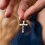 Золотой крестик с распятием п03728 Оникс