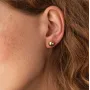 Серьги - пусеты Шарики в желтом золоте (0.8 см) с08056 Оникс