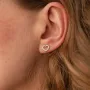 Золотые серьги - пусеты Сердечки с бриллиантами 327081121 Оникс