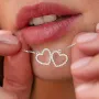 Золотое колье Сердечки с бриллиантами 727121121 Оникс 45