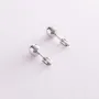 Серьги - пусеты Шарики в белом золоте с08057 Оникс