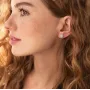 Серебряные серьги - пусеты с фианитами 842 Оникс