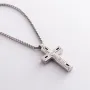 Мужское серебряное колье Крест ZANCAN EXC480-N Оникс 60
