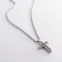 Мужское серебряное колье Крест ZANCAN EXC480-N Оникс 60