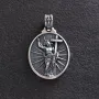 Серебряный кулон Воскресший Иисус Христос 133182 Оникс