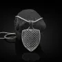 Серебряный кулон Иисус Христос Священное Сердце 133173 Оникс