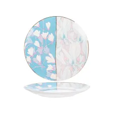 Тарілки сервіровки в наборі 6 штук діаметр 20 см Flowers Pink-Blue AL120793 Lefard Тарілки сервіровки в наборі 6 штук діаметр 20 см Flowers Pink-Blue AL120793 Lefard