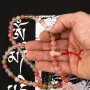 Чотки вервиця з натурального каменю Гірський кришталь рожевий Swayambhu ST 108 намистин 8.4 мм (27194)